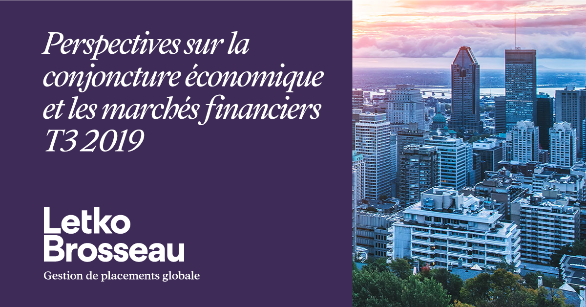 Perspectives sur la conjoncture économique et les marchés financiers – T3 2019