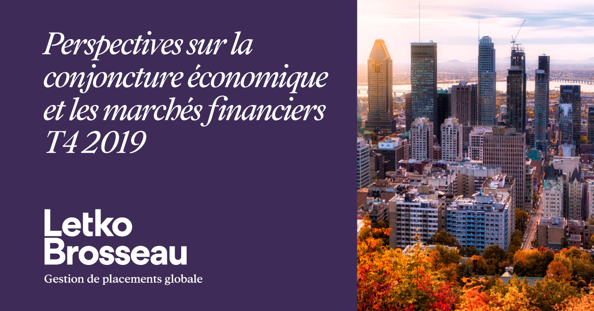 Perspectives sur la conjoncture économique et les marchés financiers – T4 2019