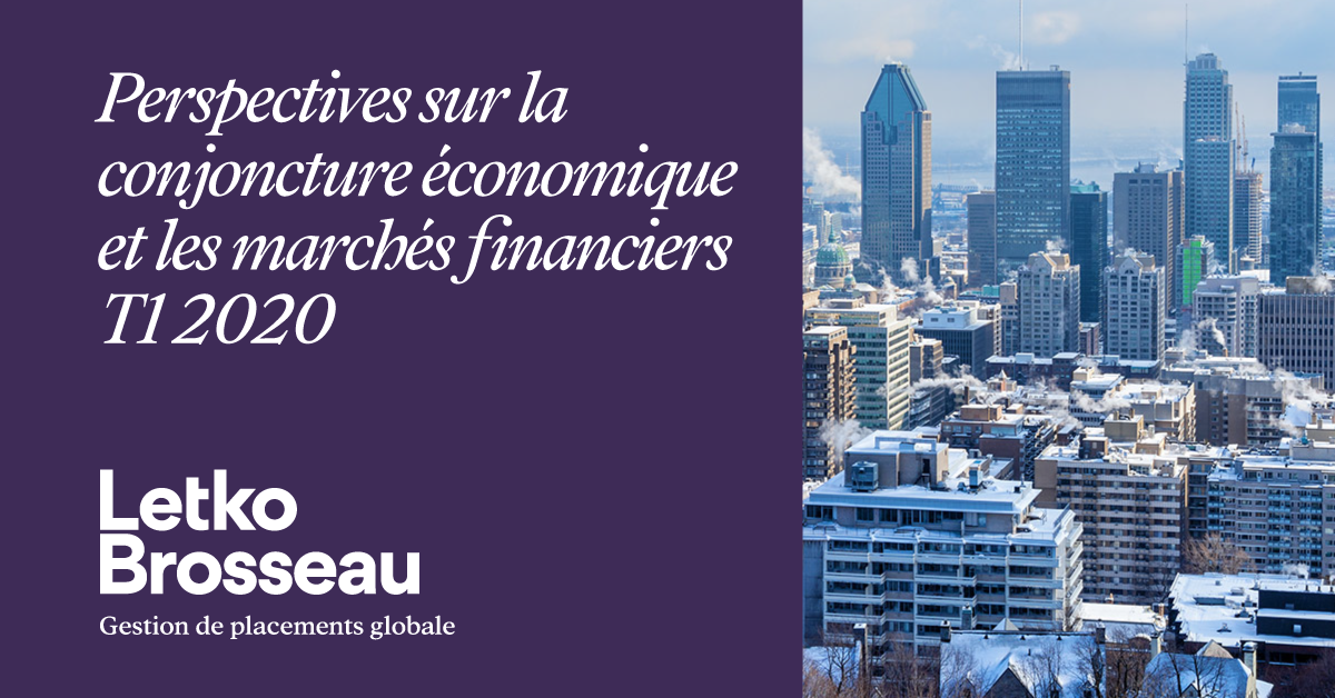 Perspectives sur la conjoncture économique et les marchés financiers – T1 2020