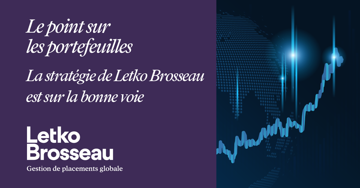 Le point sur les portefeuilles – La stratégie de Letko Brosseau est sur la bonne voie