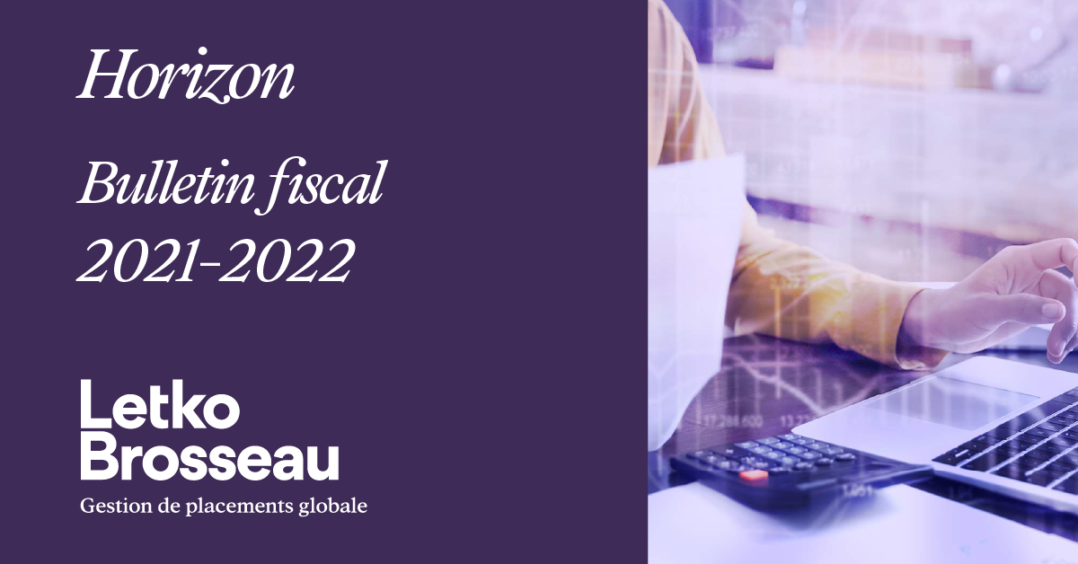 Horizon – Bulletin fiscal 2021-2022