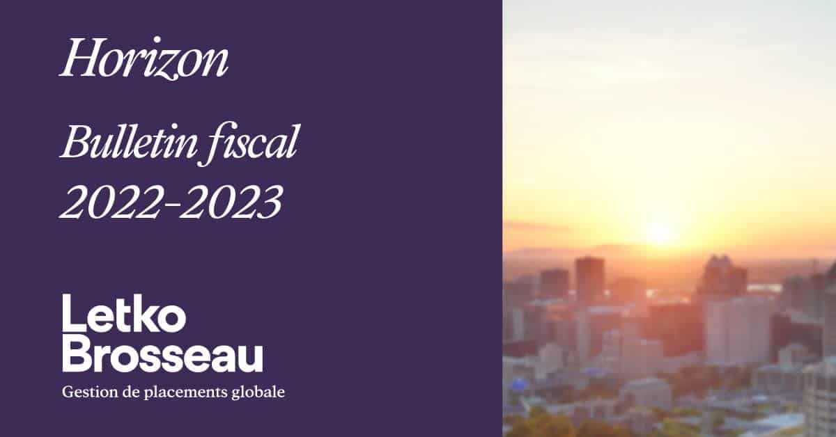 Horizon – Bulletin fiscal 2022-2023