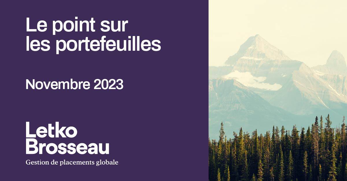 Le point sur les portefeuilles – Novembre 2023