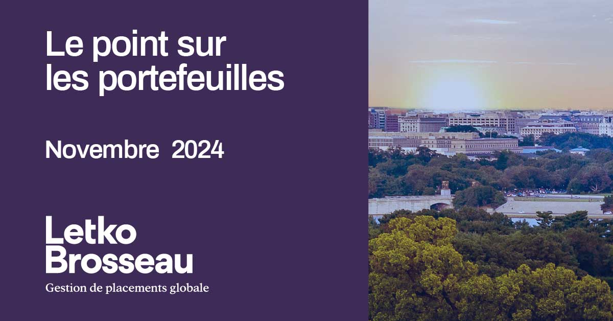 Le point sur les portefeuilles – Novembre 2024