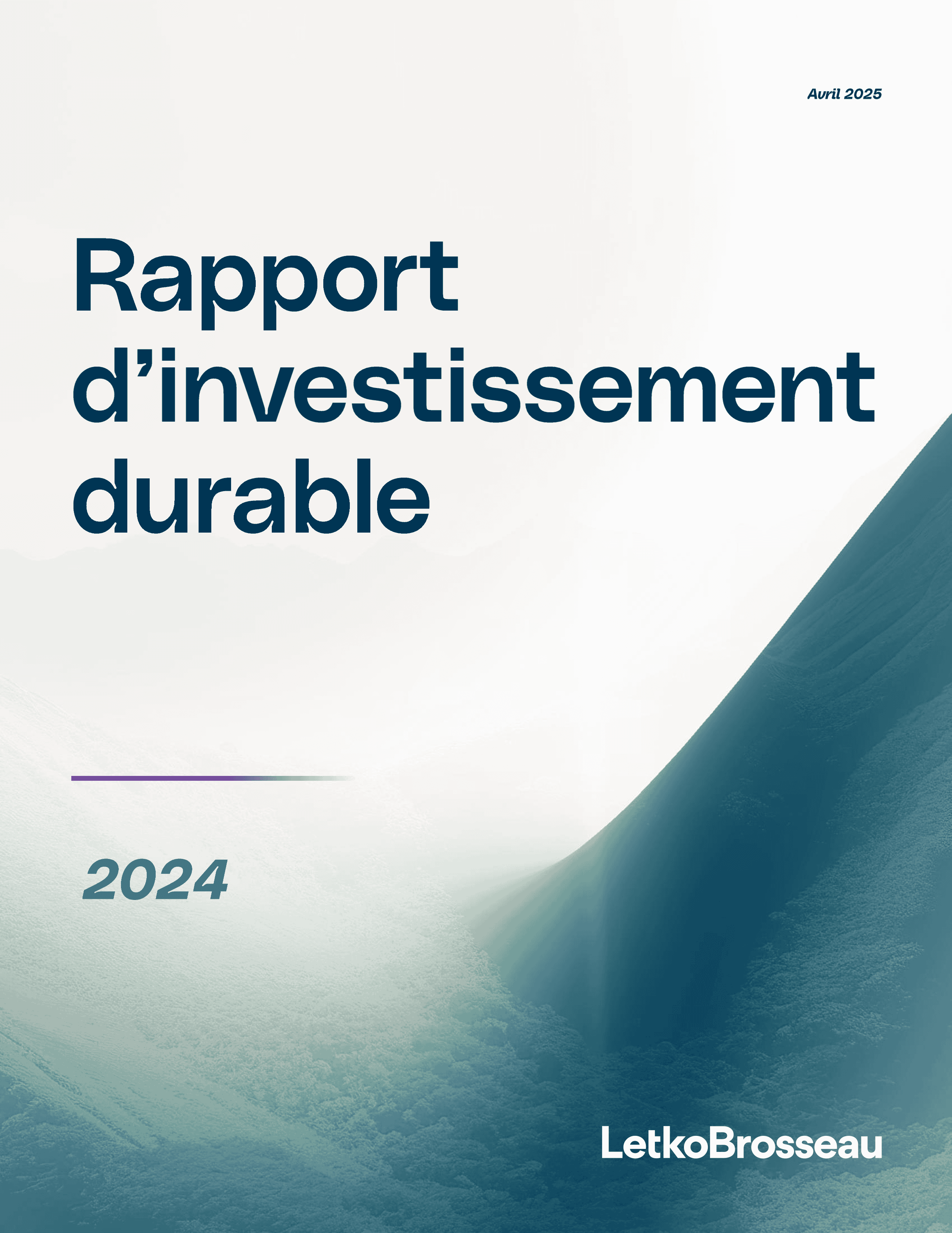 Rapport d'investissement durable 2024