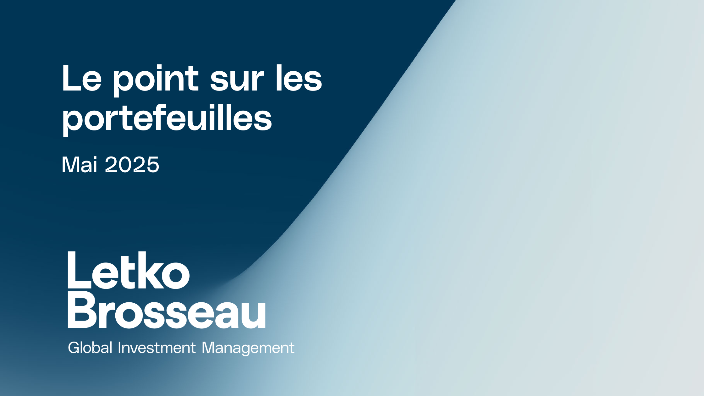 Le point sur les portefeuilles – Juin 2025