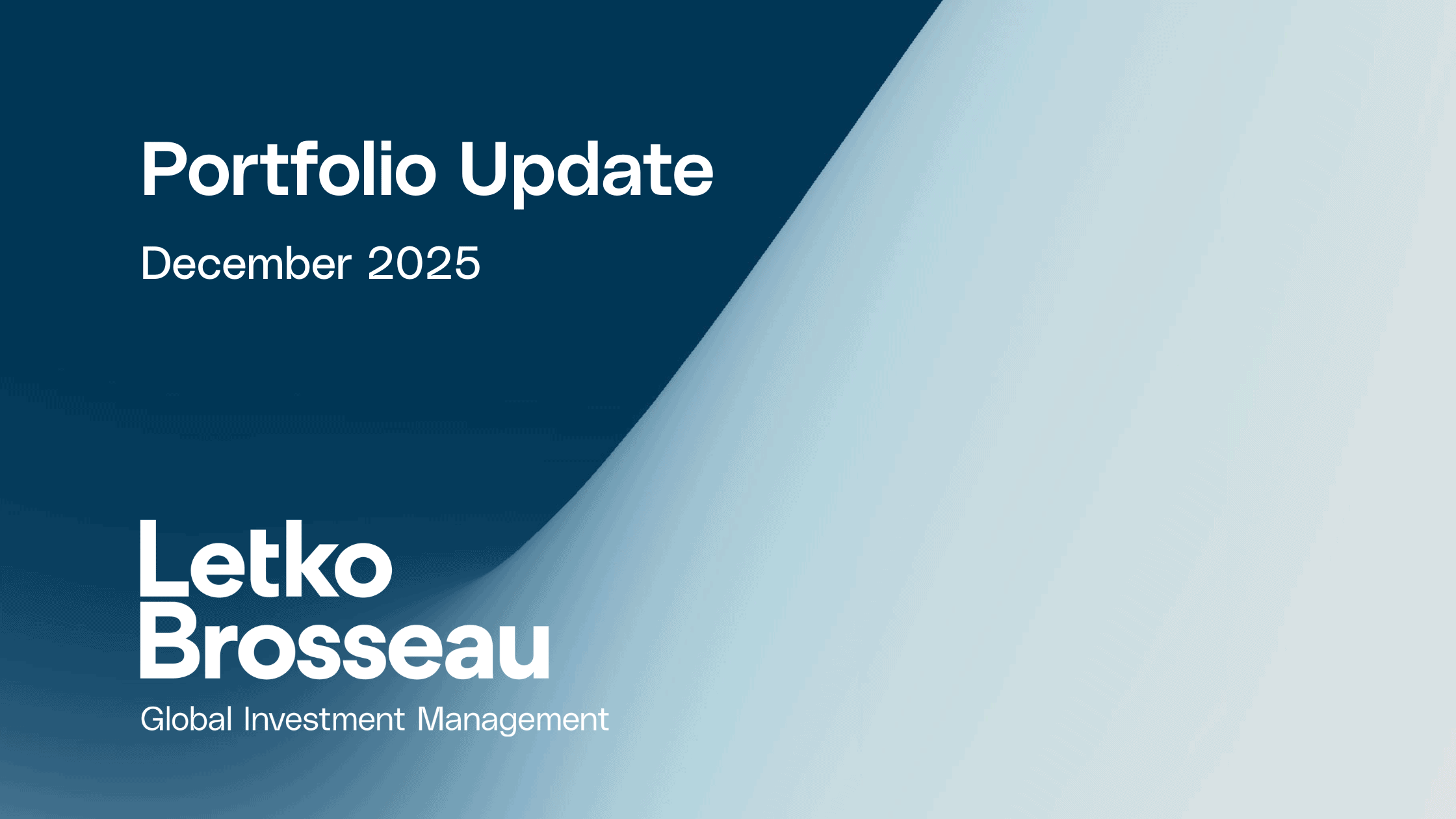 Portfolio Update – December 2025