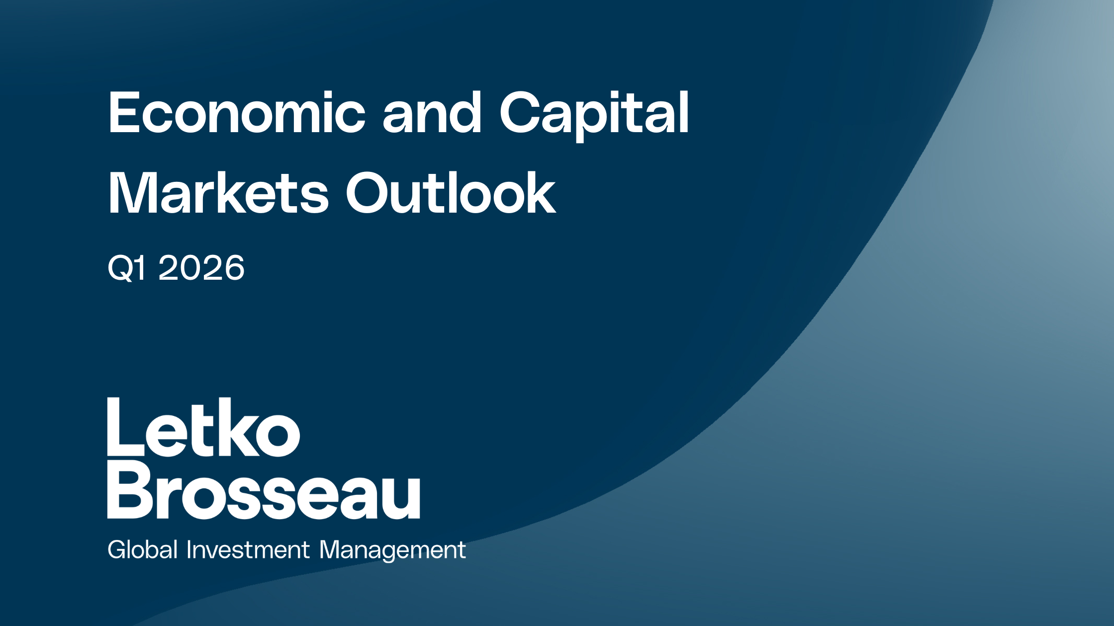 Economic and Capital Markets Outlook – Q1 2026