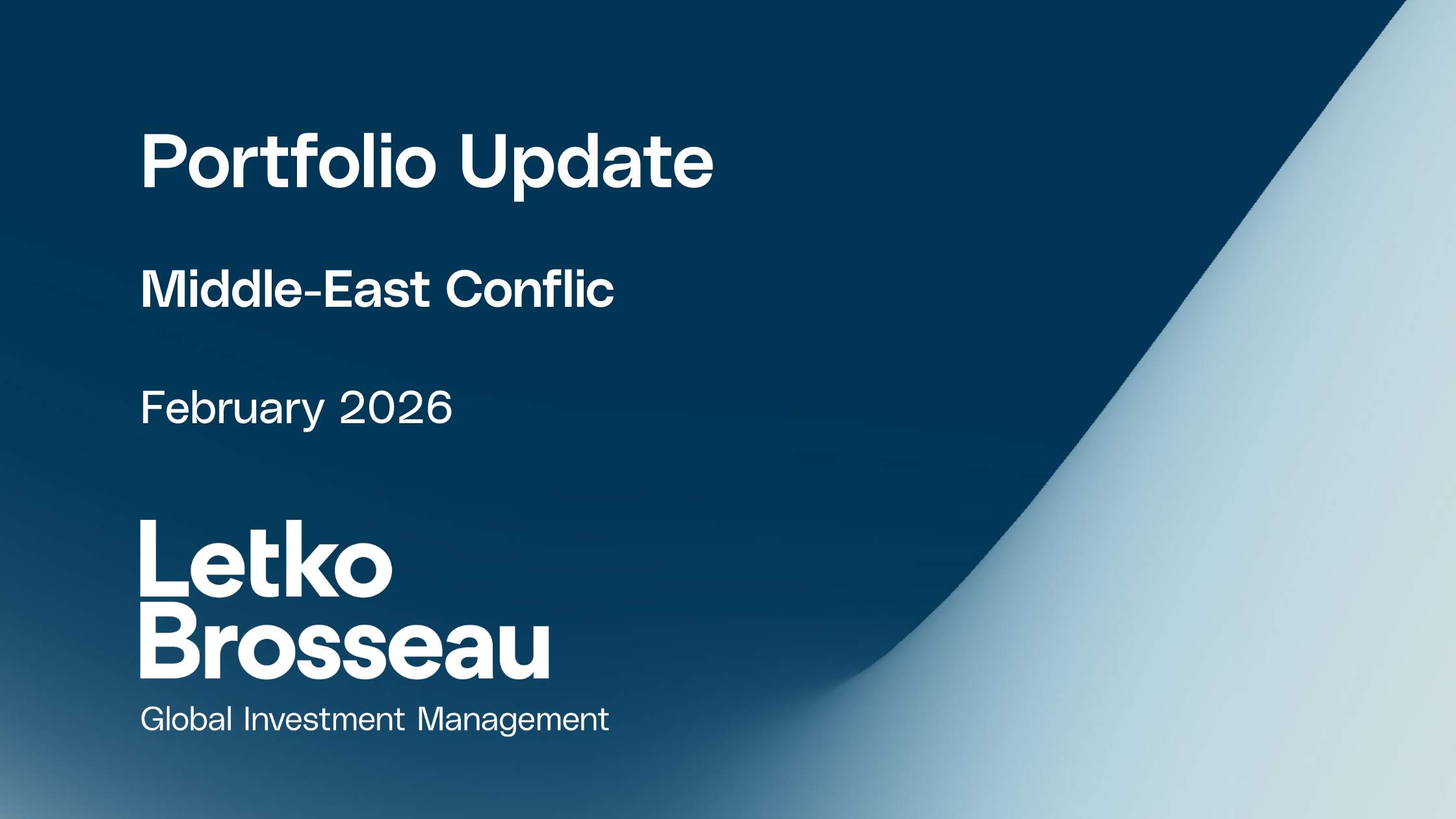 Portfolio Update – March 2026