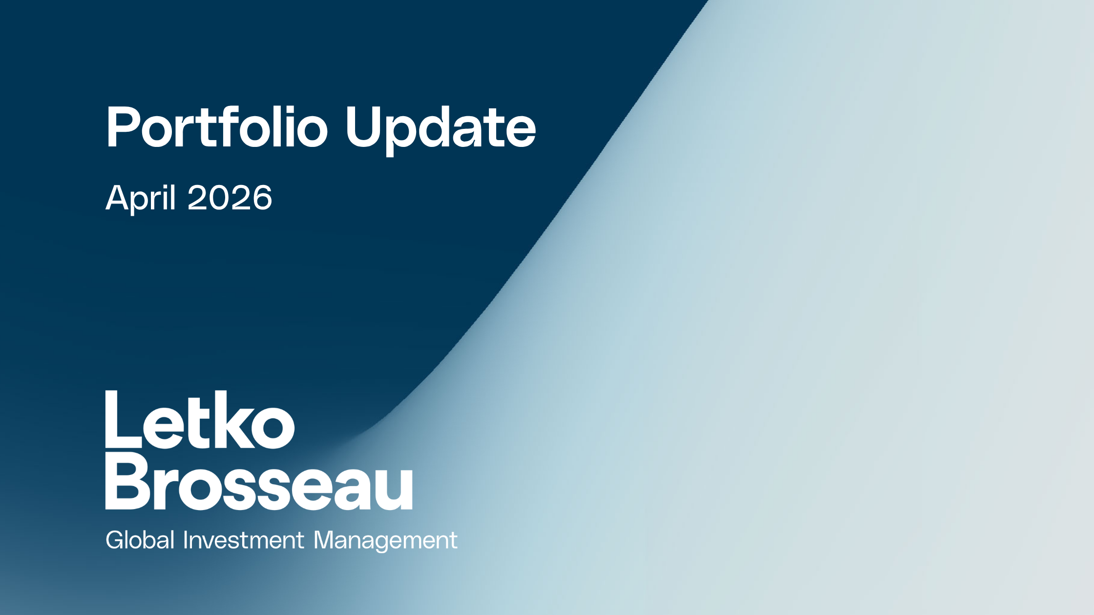 Portfolio Update – April 2026