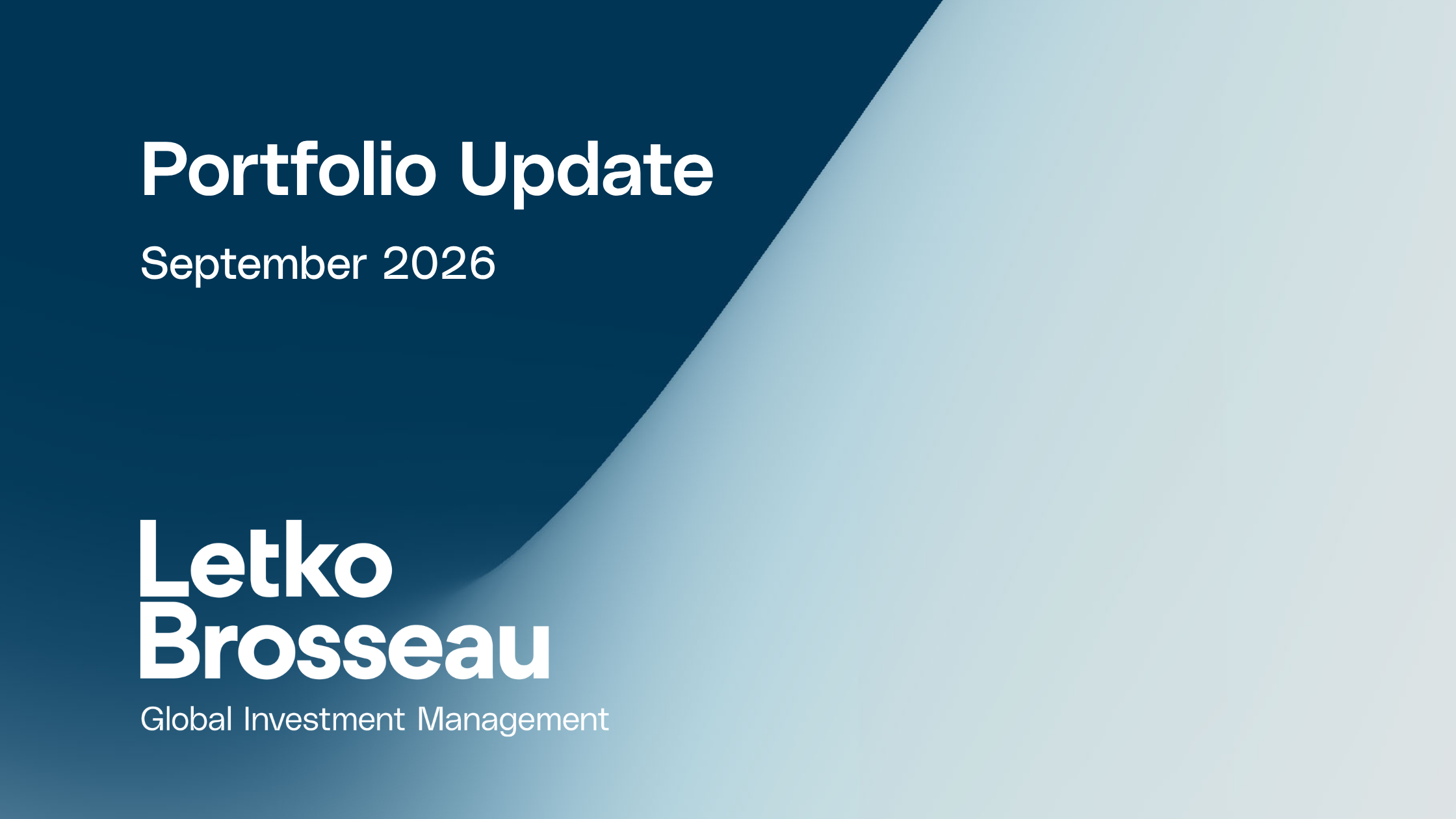 Portfolio Update – September 2026