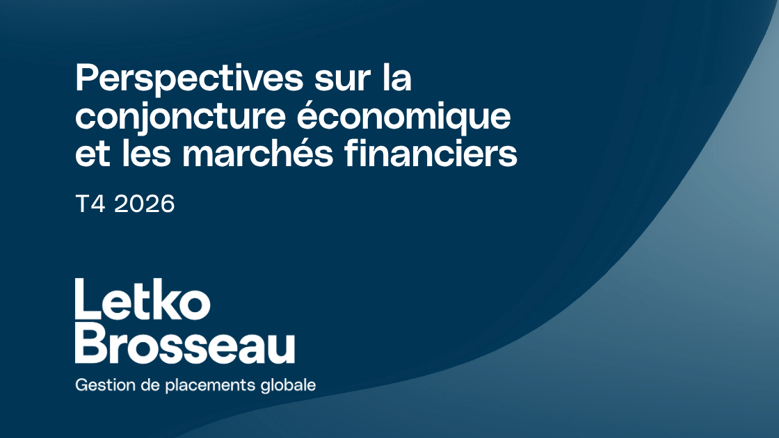 Perspectives sur la conjoncture économique et les marchés financiers – T4 2026